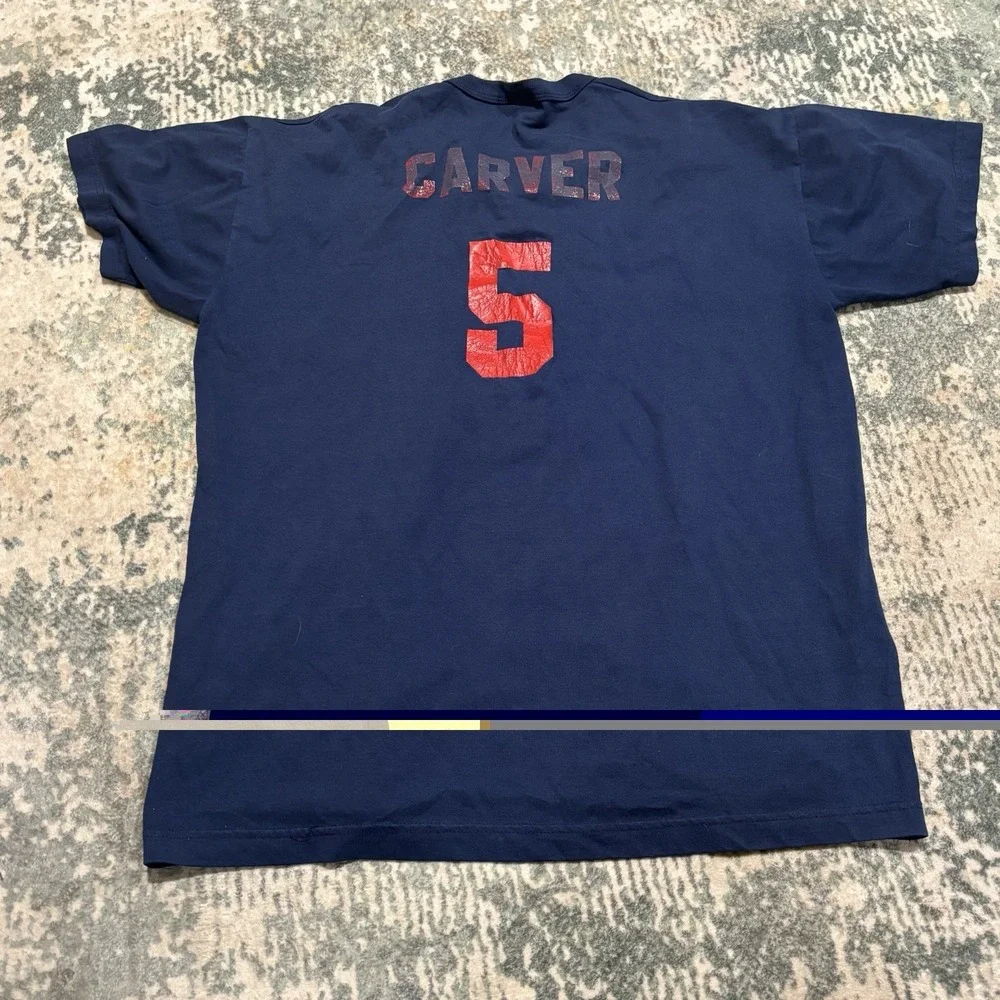 1997 Cleveland Indians Russel 2 Button Shirt Men's Large #5 Carver